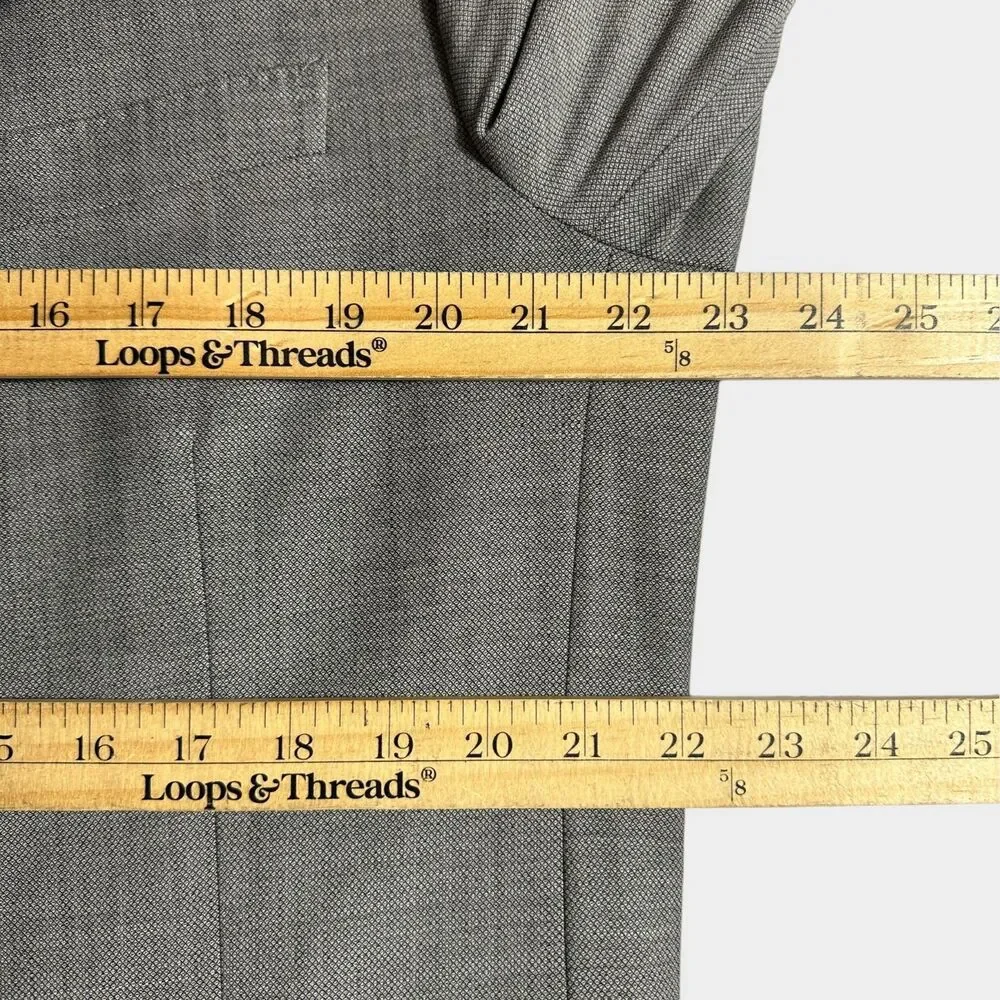 BROOKS BROTHERS Regent fitMens Blazer Sport Coat Two Button Jacket 46R WOOL Gray